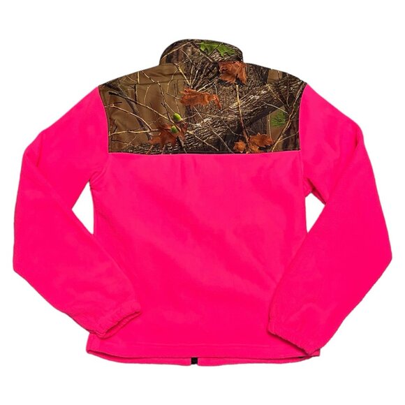 Trail Crest CAMO FLEECE Pink Wood Forest Hunting Outdoor Light Jacket Womens Med - Picture 4 of 5